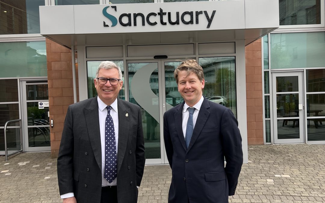 HS and Robin Walker, MP for Worcester and Minister of State at the Department for Education at Sanctuary Group in Worcester